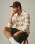 Men's Rugby Shirt - Khaki Stripe